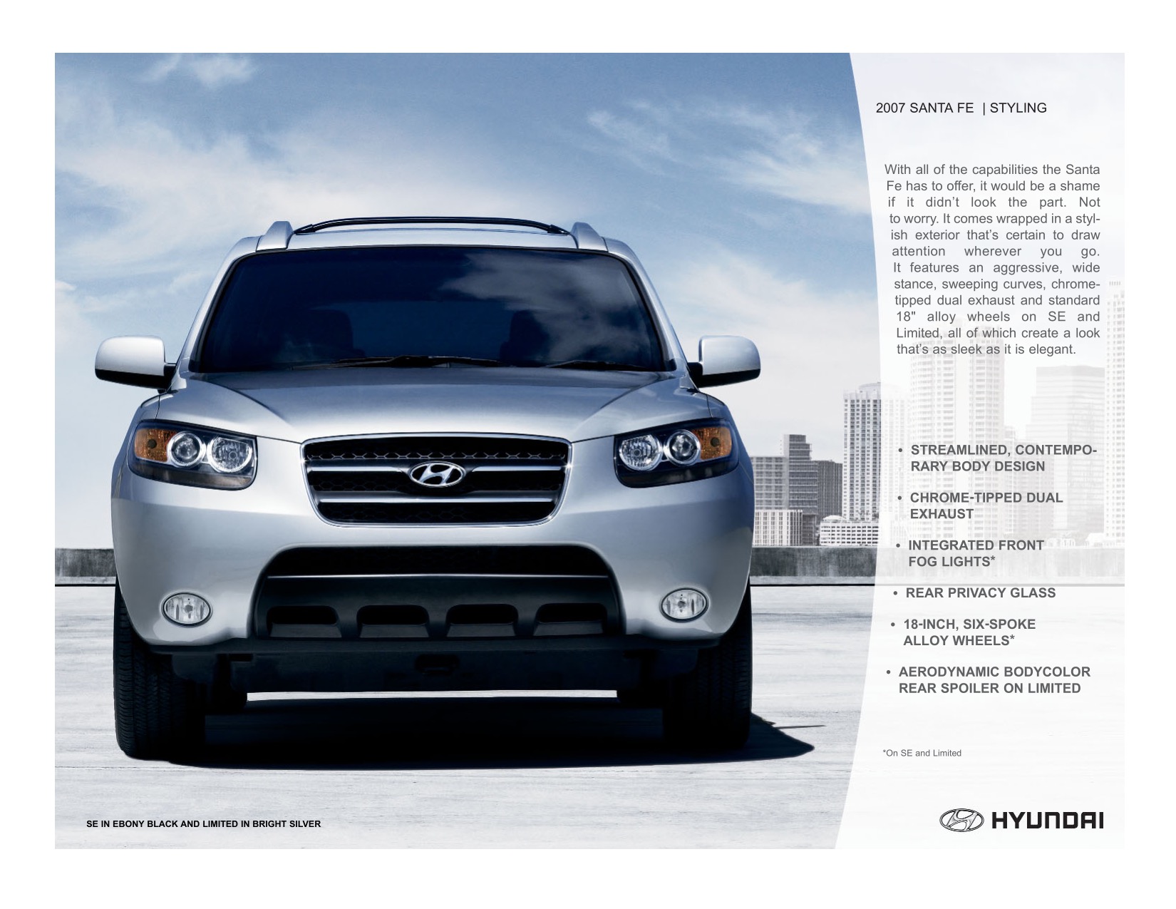 2007 Hyundai SantaFe Brochure Page 1